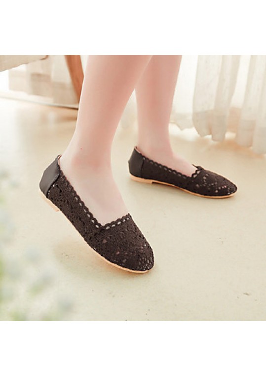 Women's Shoes/ Leatherette Flat Heel Comfort Flats Outdoor / Dress / Casual Black / Brown / Beige