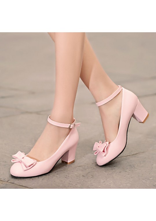 Women's Shoes Heel Heels Heels Office & Career / Dress / Casual Black / Blue / Pink / White/38-2